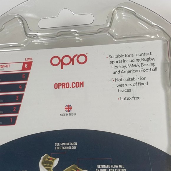 Opro Instant Custom-Fit Adult Dentist Fit Mouthguard Level 6 Dual Compression - Picture 6 of 6